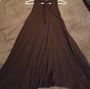 Black neck tie dress